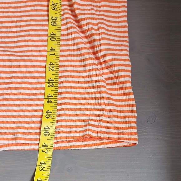 FRNCH stripes crew neck cap sleeves relax fit maxi dress - Picture 9 of 11